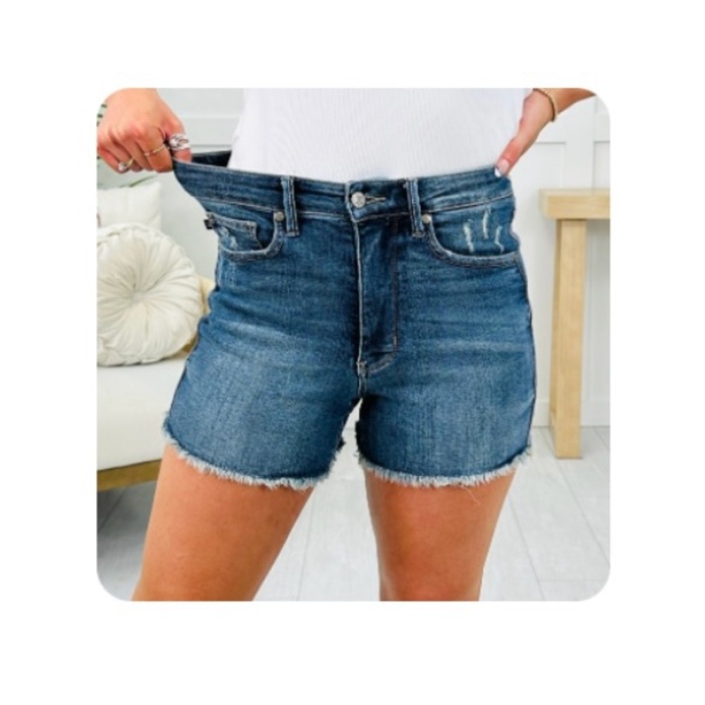 Judy Blue high waist Blue Jean Shorts Tummy Control Curvy